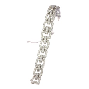 Vintage Fifties Art Deco inspired diamond platinum bracelet